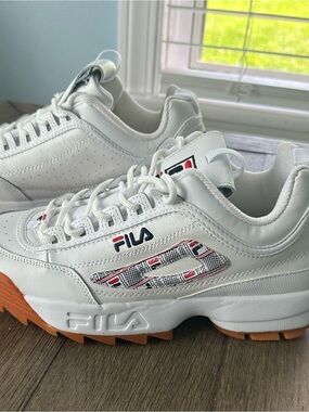 Fila Men’s Disruptor II Haze Sneakers | Size 9.5 | White | NWT Y2K Style